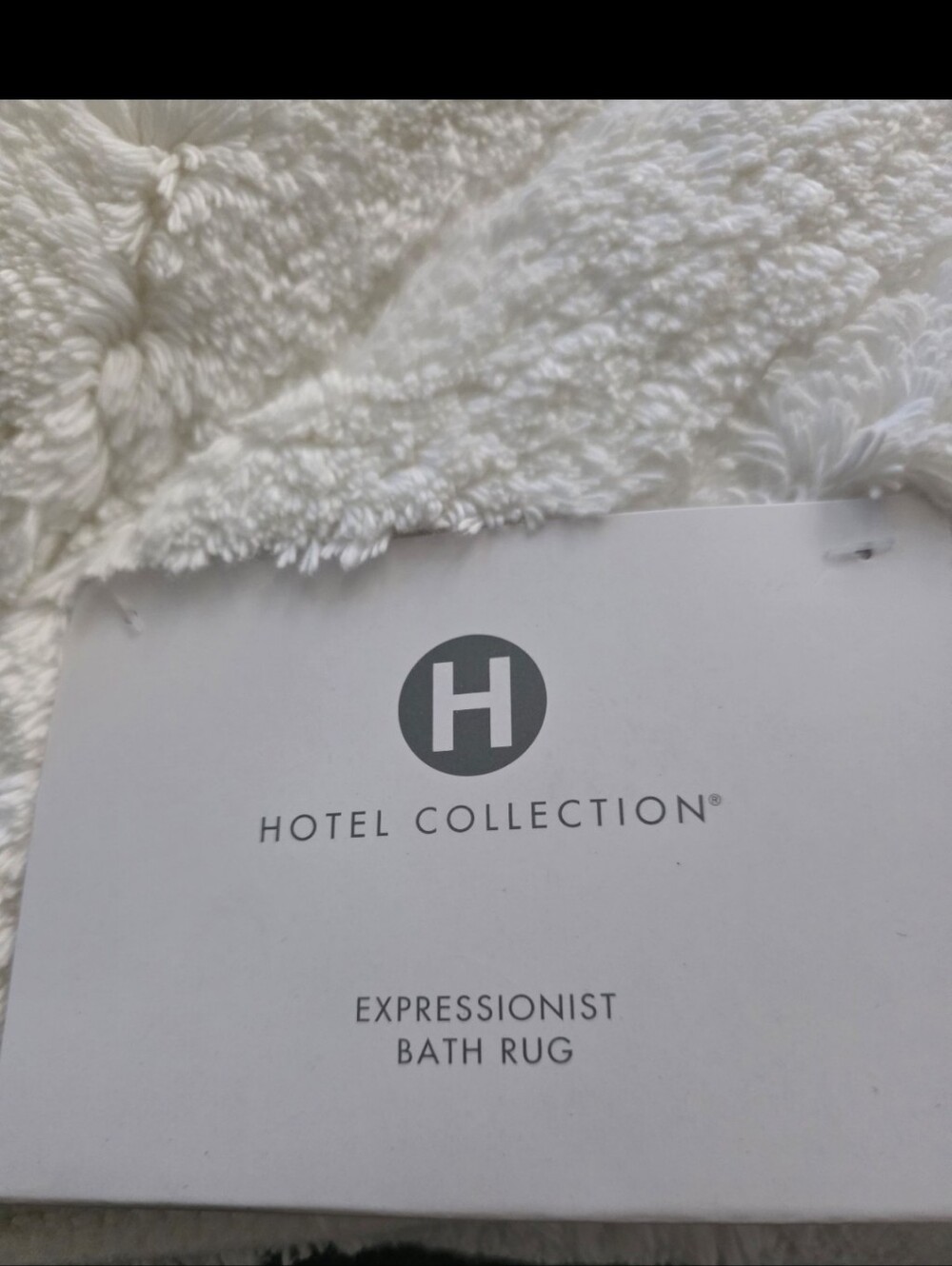 Hotel Collection Expressionist BATH Rug. White